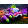 Outdoor Giant Advertising Inflatable Cyclops Monster With LED Light Halloween Haunted House Inflatable Roof Purple One Eyed Monster