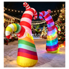 Custom Inflatable Candy Cane Tree Christmas Arch Blow Up Lighted Christmas Pillars Outdoor Large Holiday Decoration Entrance Gate For Yard