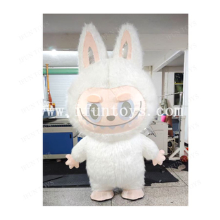 Inflatable Walking Wearable Labubu with Wing Mascot Costume Giant Size Cartoon Character Labubu Clothes