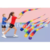 Rainbow Tail Fabric Ball Interactive Sandbag Meteor Balls Safe Catch Soft Kindergarten School Sensory Training Kid Toy