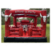 Wild West Adventure Inflatable Mechanical Bull Ride Western Themed Inflatable Jumper Bouncer for Party Rental