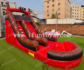 2026 Best Selling Commercial Grade Inflatable Pirate Water Slide with Pool Large Outdoor Pirate Ship Inflatable Water Park for Kids And Adults