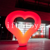 Furry Fluffy Red Love Heart Inflatable Balloon Digital Printing Built-In Fan Inflation Multi-Size Options for Promotion