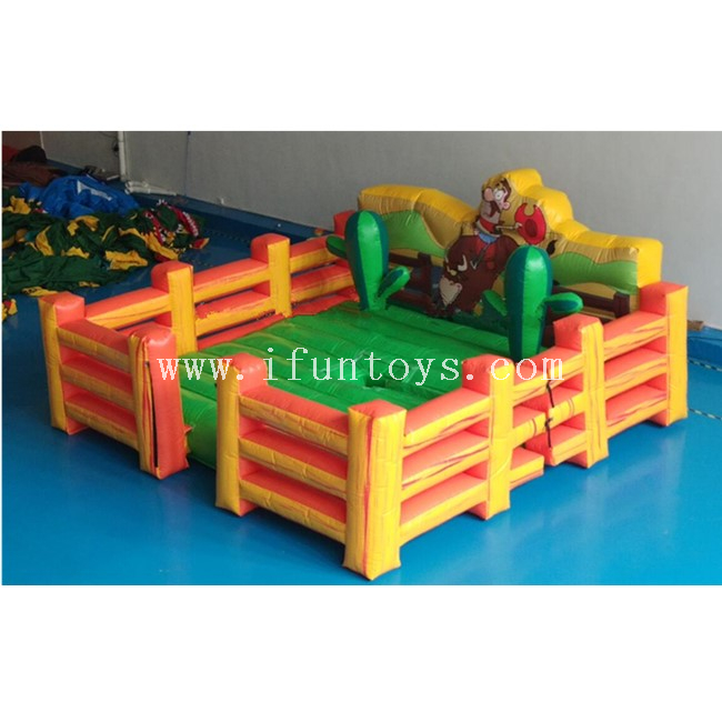 Inflatable Bull Riding Machine/ Inflatable Mechanical Bull / Inflatable Rodeo Bull with Mattress for Sales