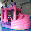 New design inflatable Pink princess bouncy castle combo /inflatable bounce house with slide for kids
