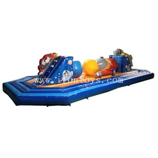 Inflatable Wipeout Big Baller Obstacle Game / Interactive Inflatable Bounds Leaps Sport Challenge Game for Kids And Adults