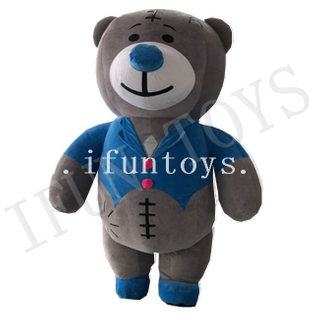 Outdoor Activity Inflatable Bear Cartoon / Teddy Bear Costumes / Inflatable Plush Bear Model for Promotion