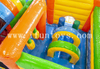 Happy Birthday Party Inflatable Bounce Combo / Inflatable Kids Moonwalk / Jumping Castle with Slide