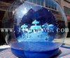 Christmas Decor Human Inflatable Snow Globe / Blow Up Transparent Bubble Globe Photo Booth for Event