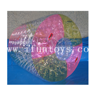 Outdoor Sport Game Inflatable Aqua Zorb Water Roller Walking Bubble Roller/ Water Run Ball Inflatable Roller Wheel for Sale