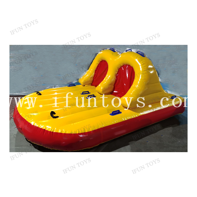 4 Seats Water Jet Ski Tube PVC Inflatable Crazy Towable Slipper Chair / Inflatable Slipper Drag Boat Water Towable For Water Games