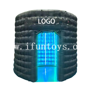 Customized 360 Photobooth Round Inflatable Backdrop with LED Lighting for Birthday Party Wedding