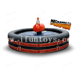 Interactive Inflatable Halloween Mechanical Pumkin Ride Crazy Rodeo Pumkin Amusement Park Ride for Adults And Kids