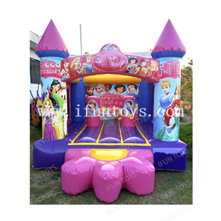 Disney Themed Beauty Pink Princess Jumping Castle Inflatable Baby Girl Bouncer Commercial Grade Bounce Houses