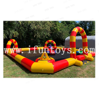 Outdoor sport Game inflatable bumper car race track inflatable go kart race track arena for sale