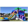 Mega Tropical with Slide Inflatable Bounce Castle Combo Wet / Dry Slide for Party Rental