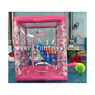 Inflatable Money Machine Exciting Money Grab Booth Cash Cube with Blowers Bubble Balloon Tent for Wedding Party Event