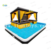 Backyard water inflatable pool bar/floating party spot with swimming pool for adults and kids party