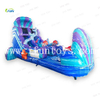 Commercial backyard inflatable mermaid jumping bouncer marble waterslide combo bounce house water slide for kids