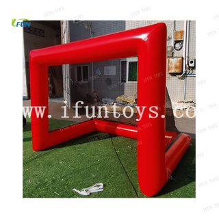 Outdoor interactive group games inflatable football goal/soccer target goal for team building