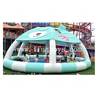 Shopping Mall Park Indoor And Outdoor Customized Inflatable Swimming Pool with Dome Tent Ocean Ball Pool Pit for Children