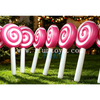 Custom Giant PVC Inflatable Christmas Candy Cane Lollipop Ornament Ball Set for Holiday Mall Stage Ceiling Hanging Decoration