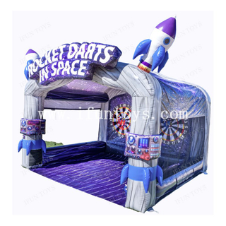 Party Rental Outdoor Rocket Darts in Space Dart Throwing Game Inflatable Axe Throwing Game for Backyard Birthday