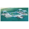 Custom Made Drop Stitch PVC/Vinyl Inflatable Water Floating Pontoon Dock with Bar Tent for Commercial & Residential Use