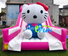 Large Hello Kitty Dual-Lane Blow Up Bouncer Slide Inflatable Pink Cat Slide for Birthday Party Rental