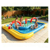Summer Inflatable Water Park With Pirate Ship Theme Water Channel For Hotel Beach Resort And Amusement Centers
