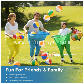 Funny Outdoor Granny Pants Game Set with Bouncy Balls Giant Catching Pants for Team Building Family Reunion Yard Games Hilarious Party Sports Props for Adults & Kids