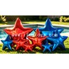 Customized Double Layer PVC Inflatable Mirror Star Ball Shiny Metallic Floating Hanging Balloon For Outdoor Concert Festival Decor