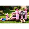 Pink Western Cowgirl Inflatable Bounce House Slide Combo With Detachable Water Pool PVC Tarpaulin Inflatable Bouncer For Party Rental