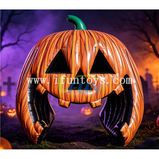 Outdoor Advertising Halloween Inflatable Pumpkin Entrance Archway Holiday Party Blow up Pumpkin Gate Arch for Amusement Park Rental