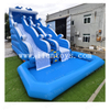 Ocean Blue Dolphin Themed Inflatable Water Slide with Splash Pool for Kids and Adults