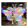 Street Performance Inflatable Butterfly Costume Inflatable Walking White Butterfly With LED Light