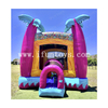 Teal Rippling Rush Bouncer Inflatable Jumping Trampoline Bouncy Castle Bouncer House for Family Backyard Fun