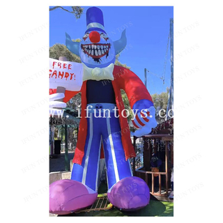 Advertising Inflatable Halloween Clown Lighting Inflatable Club Horror Cartoon Giant Inflatable Clown for Party Carnival