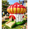 Giant Inflatable Mushroom Tent House Colorful Kids Bouncy Castle Outdoor Party Inflatable Trampoline Jumping Bouncer with Climbing Ramp