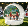 Commercial Inflatable PVC Snow Globe Bubble House Tent with Mattress Floor And Changeable Backdrop for Christmas Outdoor Party