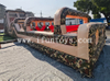 Commercial Military Camo Inflatable Obstacle Course with Slide, Giant Army Theme Inflatable Bouncer for Outdoor Event Rental