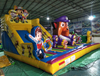 New design fire dog belly theme fun city with slide/ inflatable bouncy castle playground/ inflatable amusement park for sale 