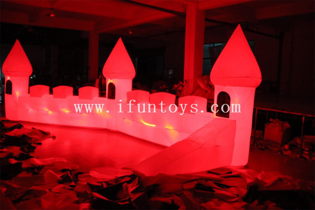 inflatable stage props decoration/ inflatable LED lighting castle for party&event decoration