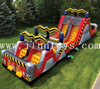Extra Large Custom Made PVC Inflatable Obstacle Course with Rush Race Track & Mud Assault for Commercial Use-Adult & Kids