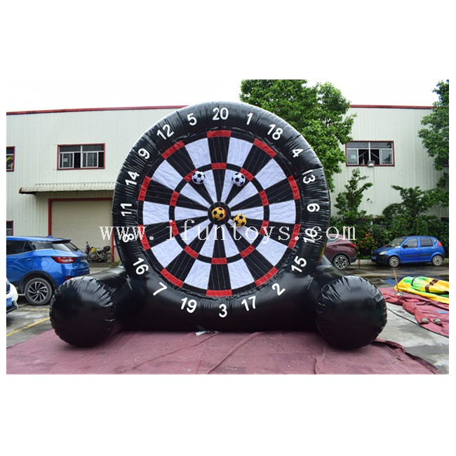 4m High Inflatable Kick N Stick Foot Darts /Inflatable Soccer Dart Board with Sticky Football / Inflatable Golf Dart Game for Sale