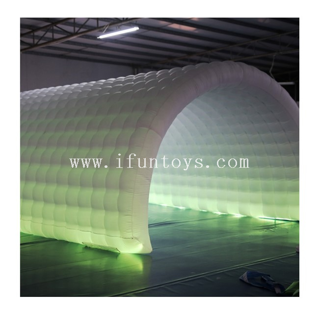 Inflatable Tunnel Tent with LED Light / Inflatable LED Tunnel for Party / Inflatable Entrance Tunnel Tent for Sport