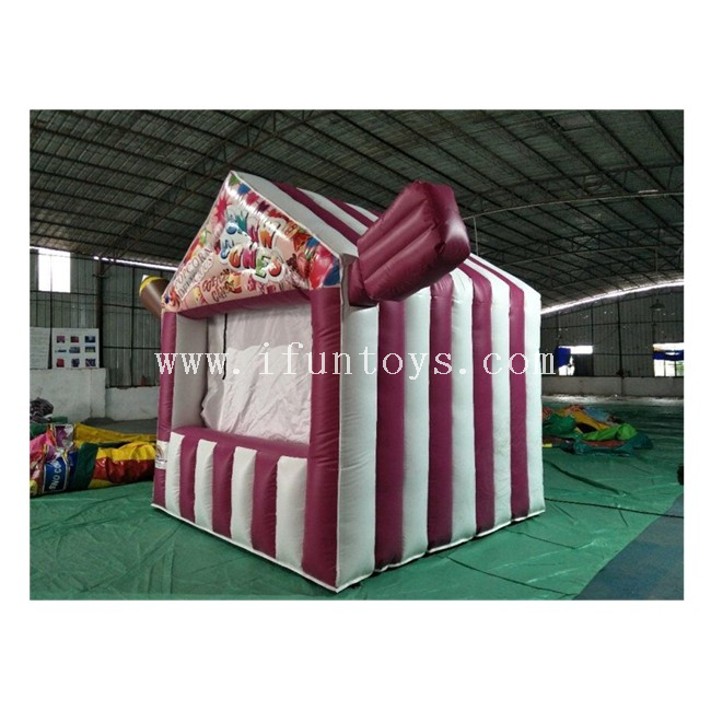 Outdoor Inflatable Popcorn Booth / Inflatable Cotton Candy Booth Tent / Inflatable Carnival Shop for Events 