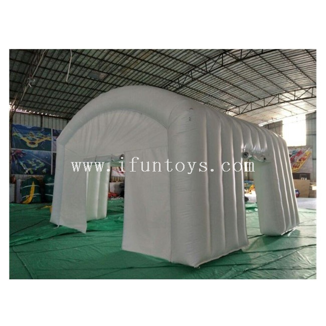 White Inflatable Tunnel Concert Tent / Inflatable Stage Cover Tent / Inflatable Advertising Arch Tent for Party