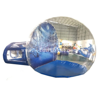 Inflatable Snow Globe Photo Booth with Tunnel / Inflatable Christmas Snow Globe / Inflatable Bubble Ball Tent for Christmas