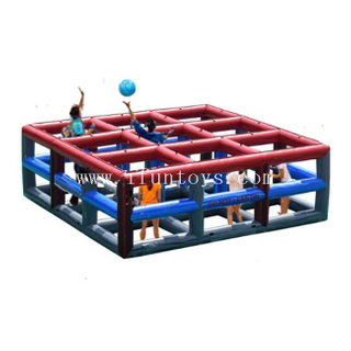 9 Square Volleyball Inflatable Sports Game / Inflatable 9 Square Ball Game / Inflatable Square Game for Camp 